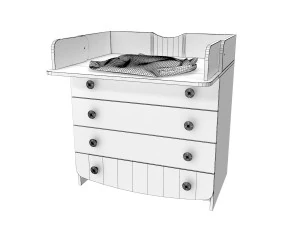 baby diaper changing table 3D Model