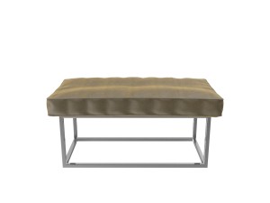 leather and metall bench 3D Модель