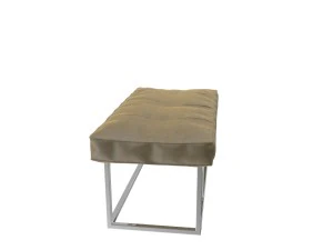 leather and metall bench 3D Model