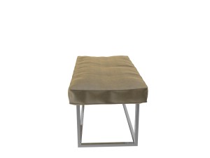 leather and metall bench 3Dモデル