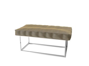 leather and metall bench 3Dモデル