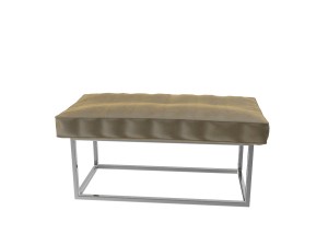 leather and metall bench 3Dモデル