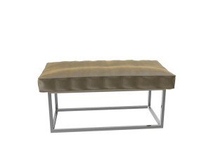 leather and metall bench 3Dモデル