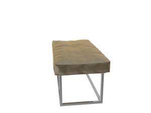 leather and metall bench 3Dモデル