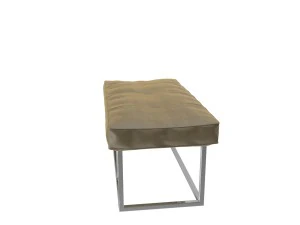 leather and metall bench 3D Model