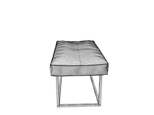 leather and metall bench 3Dモデル