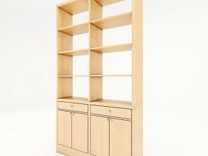 книжная полка а 3D Модель