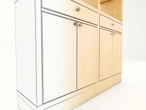 книжная полка а 3D Модель