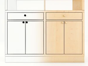 книжная полка а 3D Модель