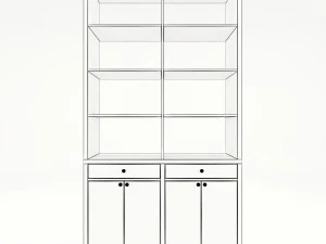 книжная полка а 3D Модель