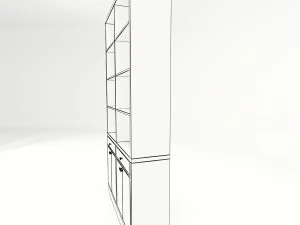 книжная полка а 3D Модель