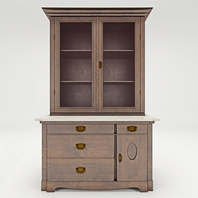 antique cabinet a 3D मॉडल .c4d .max .obj .3ds .fbx .stl .blend