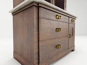 antique cabinet a 3D मॉडल