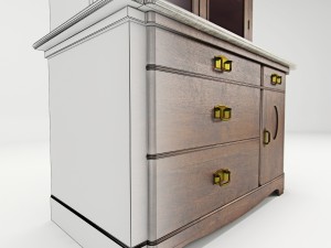 antique cabinet a 3D मॉडल