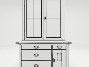 antique cabinet a 3D मॉडल