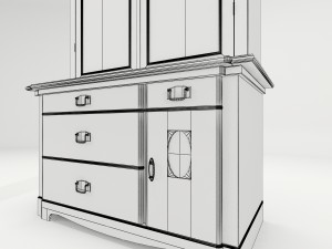 antique cabinet a 3D मॉडल