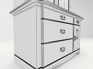 antique cabinet a 3D मॉडल