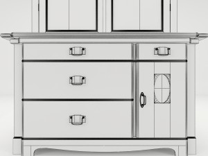 antique cabinet a 3D मॉडल