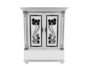 antique cabinet b 3D Model