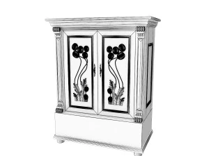 antique cabinet b 3D Model