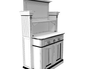 antique cabinet c 3D Model