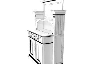 antique cabinet c 3D Model