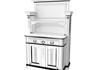 antique cabinet c 3D Model