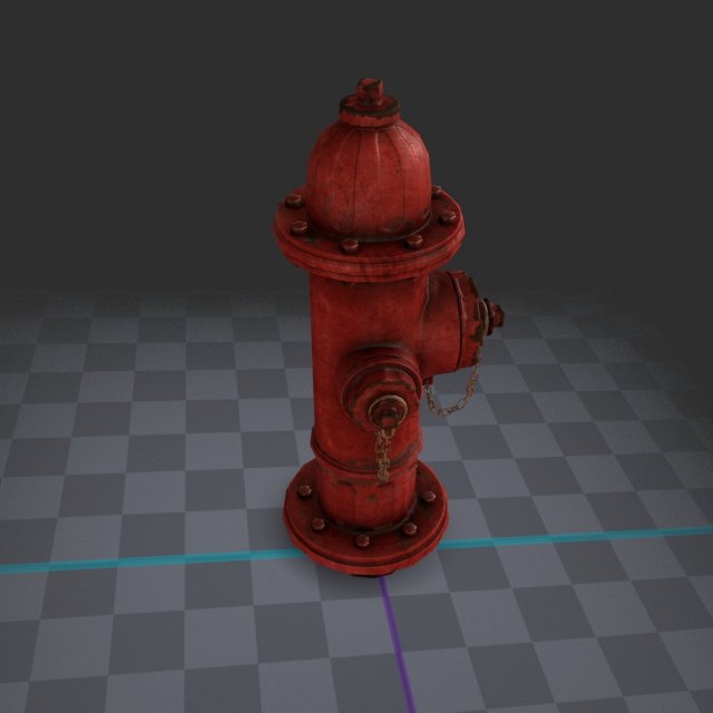 fire hydrant 3d-game asset 3D Model .c4d .max .obj .3ds .fbx .stl .blend 