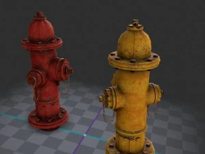 aset game 3d hidran kebakaran Model 3D