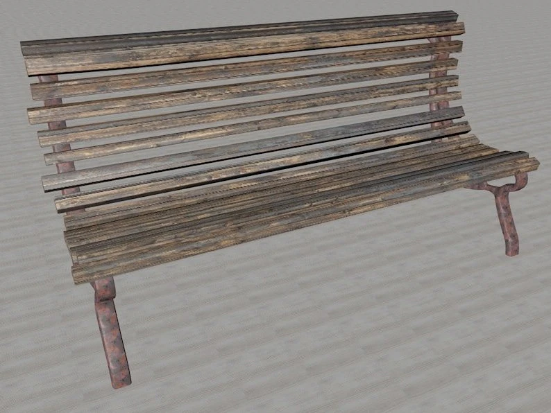 bench 3D Model .c4d .max .obj .3ds .fbx .stl .blend 