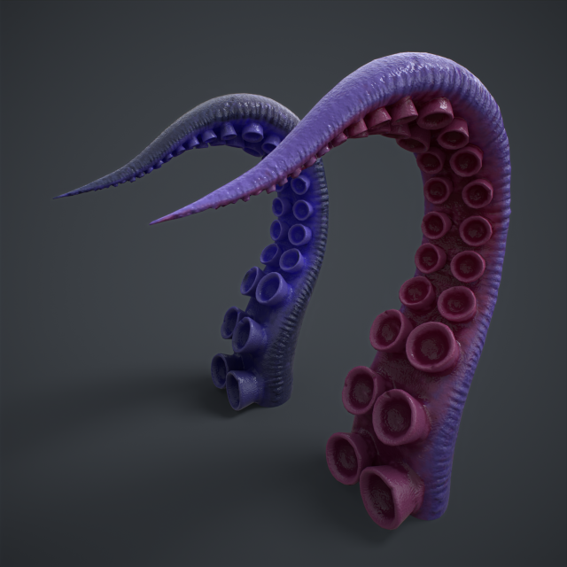 Tentacles 3D Model .c4d .max .obj .3ds .fbx .stl .blend 