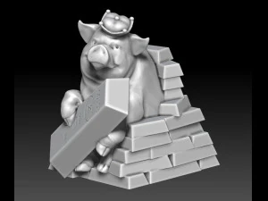 mascot 2019 rich pig 3D Print Model