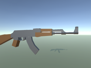 low poly ak-47 3D Model