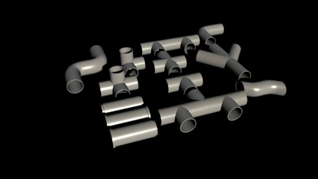 pipes 3D Model .c4d .max .obj .3ds .fbx .stl .blend