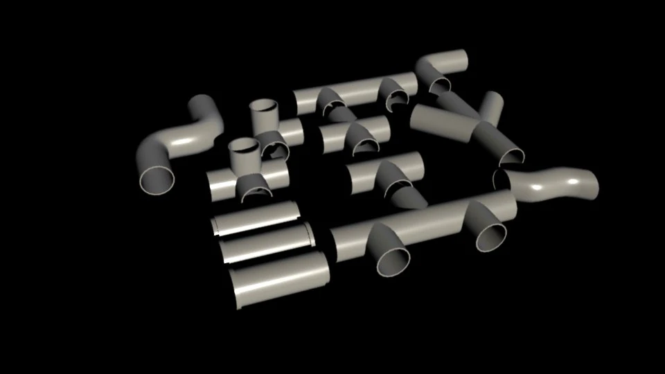 pipes 3D Model .c4d .max .obj .3ds .fbx .stl .blend 