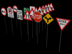 trafik tabelası 3D Model