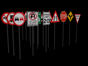 traffic signboard 3D Model