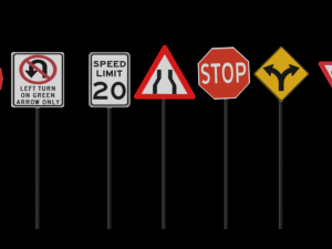 traffic signboard 3D Model
