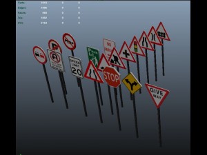 traffic signboard 3D Model