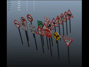 traffic signboard 3D Model