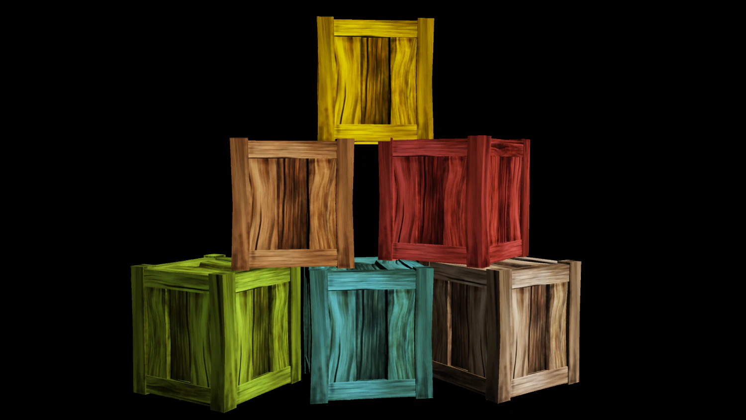 wooden crate lowpoly 3D Model .c4d .max .obj .3ds .fbx .stl .blend 