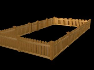 wooden fence 3D Model