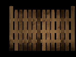 wooden fence pack 3D Model