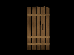 wooden fence pack 3D Model