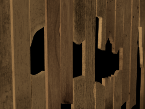 wooden fence pack 3D Model