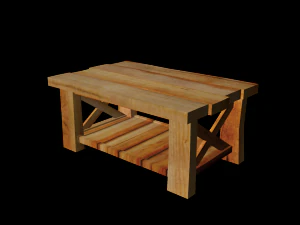 木製テーブル 3Dモデル