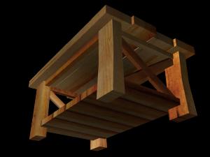 wooden table Modelo 3D