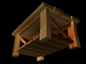 wooden table 3D Model