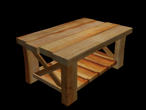 wooden table Modelo 3D