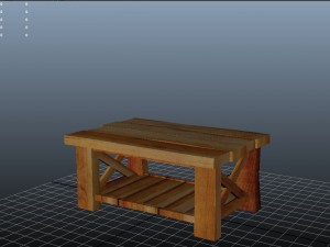 wooden table Modelo 3D
